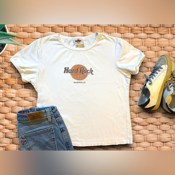 Hard Rock Cafe Tops - Vintage Authentic Hard Rock Cropped T-Shirt